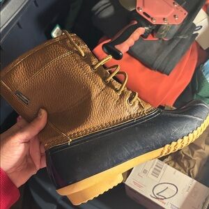 Ladies Brown & Black Duck Boots-8- Fit Like 7-7.5